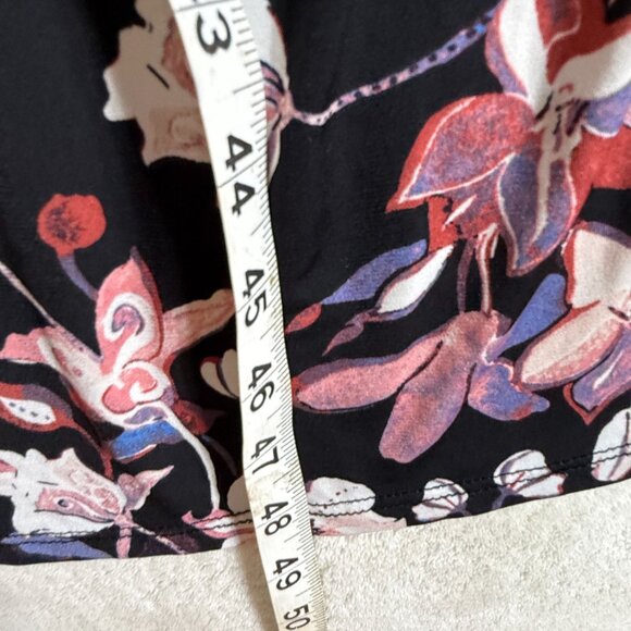 Catherines Women 4X Strawbridge Fit & Flare Dress Black Floral Soft Knit - Picture 10 of 11